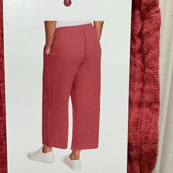Jessica Simpson Women's Cotton Gauze Pant Size XL Rustic Red Wide Leg Boho NEW - Picture 9 of 12